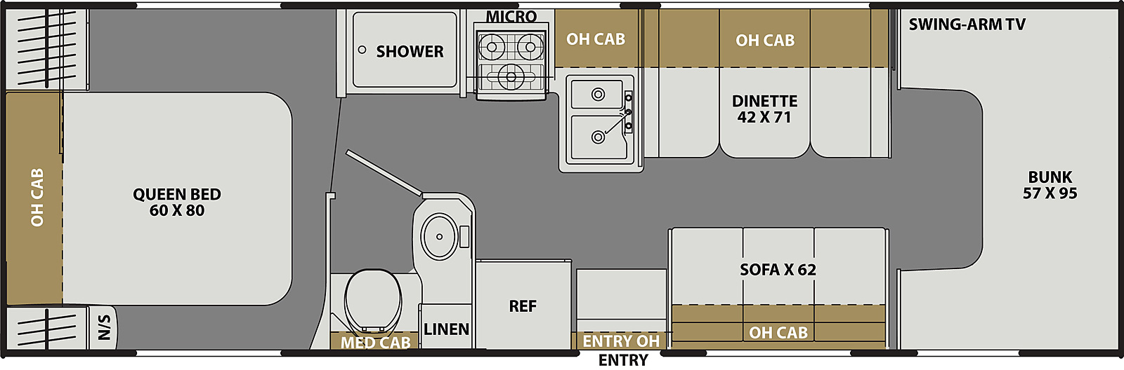 2023 COACHMEN FREELANDER 27QB, , floor-plans-day image number 0